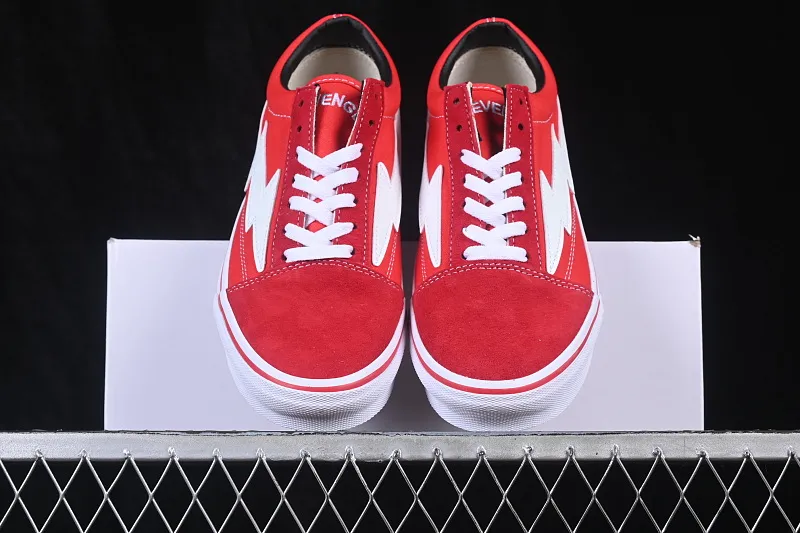 All categories Vans Vans series Vans Low Vans low-top Revenge x Storm Old Skool Lightning joint low-top casual sneakers red and white
